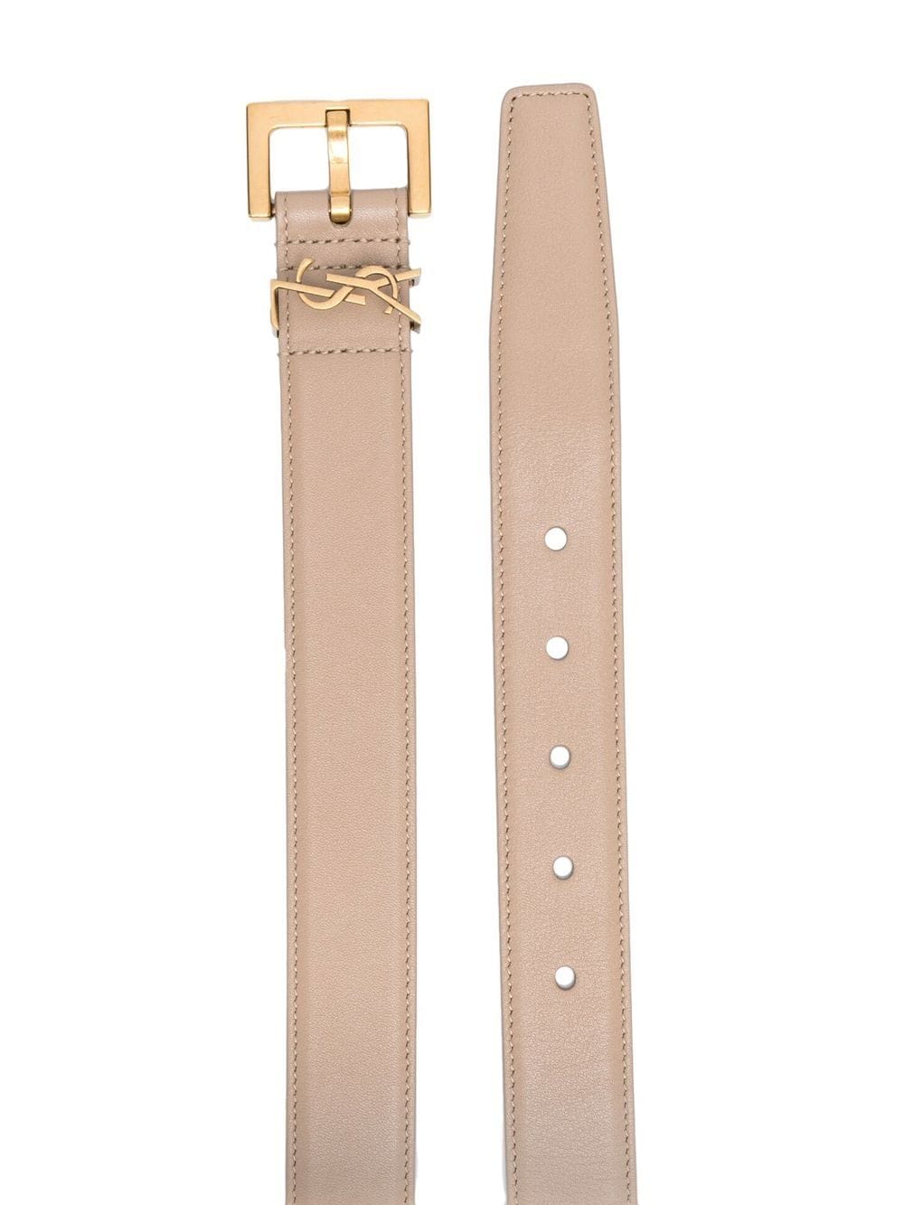 SAINT LAURENT Saint Laurent Women Cassandre Belt With Square Buckle In Smooth Leather