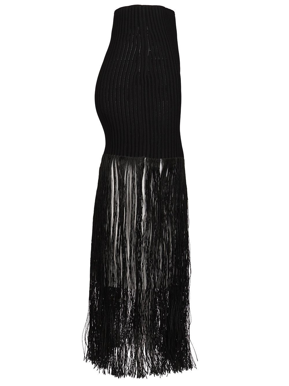 Alaïa Women Tubular Skirt With Fringes
