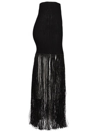 Alaïa Women Tubular Skirt With Fringes