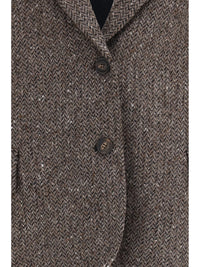 Brunello Cucinelli Women Single-Breasted Virgin Wool Blend Jacket