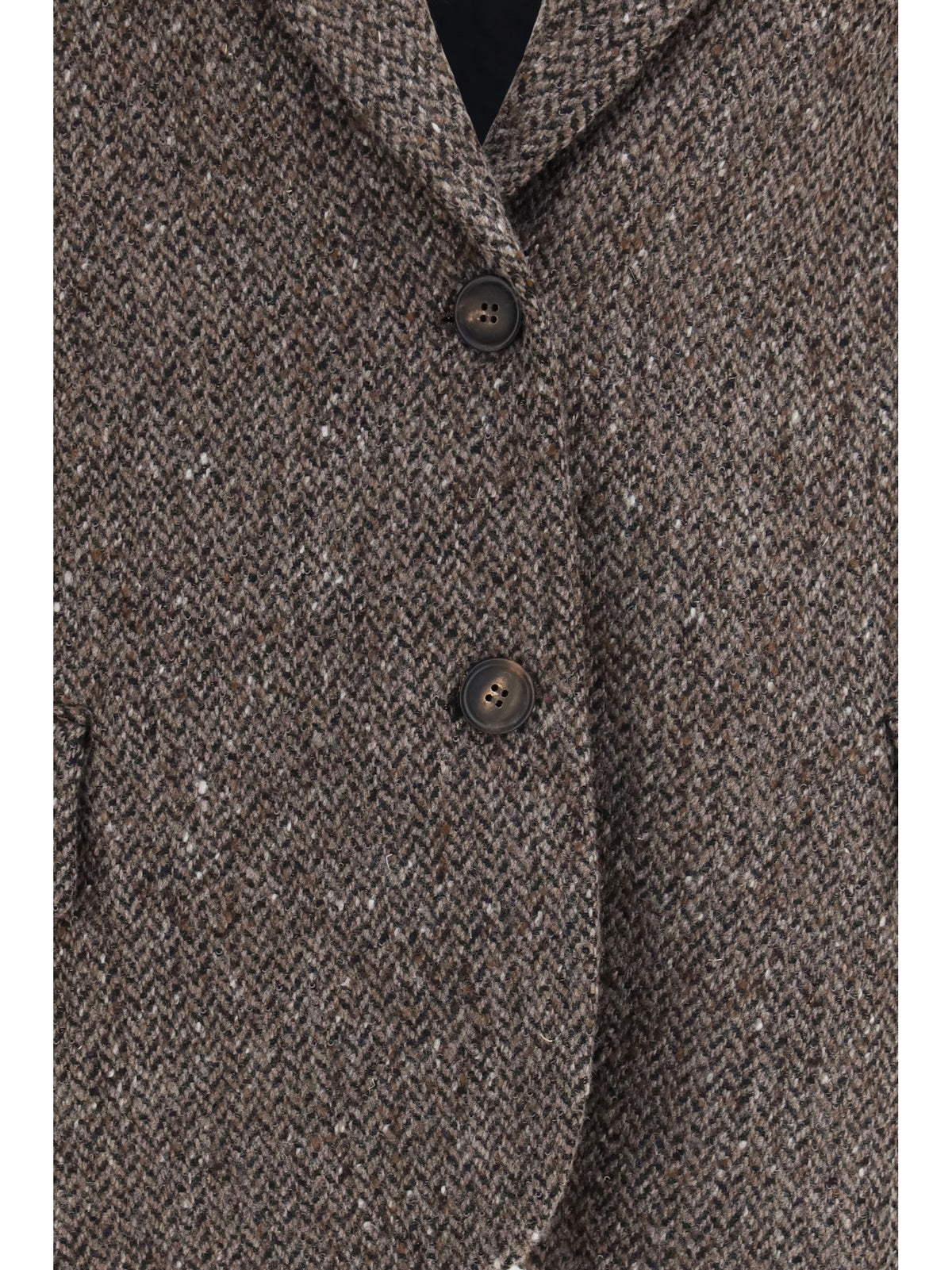 Brunello Cucinelli Women Single-Breasted Virgin Wool Blend Jacket