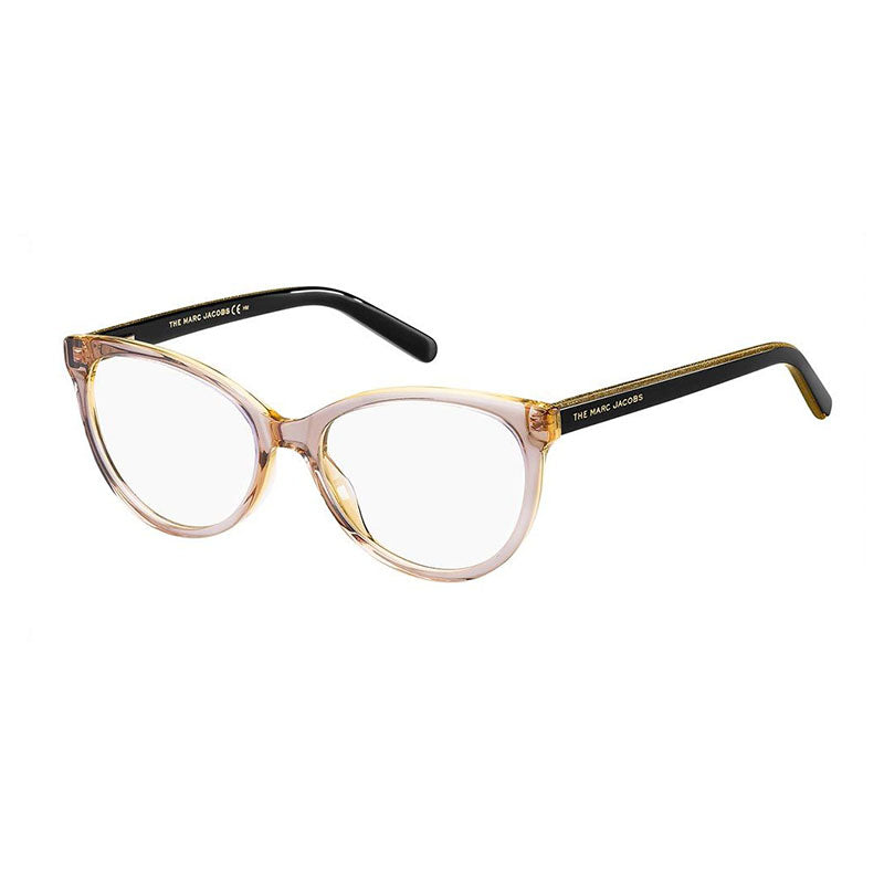 Marc Jacobs Eyeglasses Cat Eye Full Rim, Red Havana Frame and Clear Demo Lenses Lens MARC46300UC00