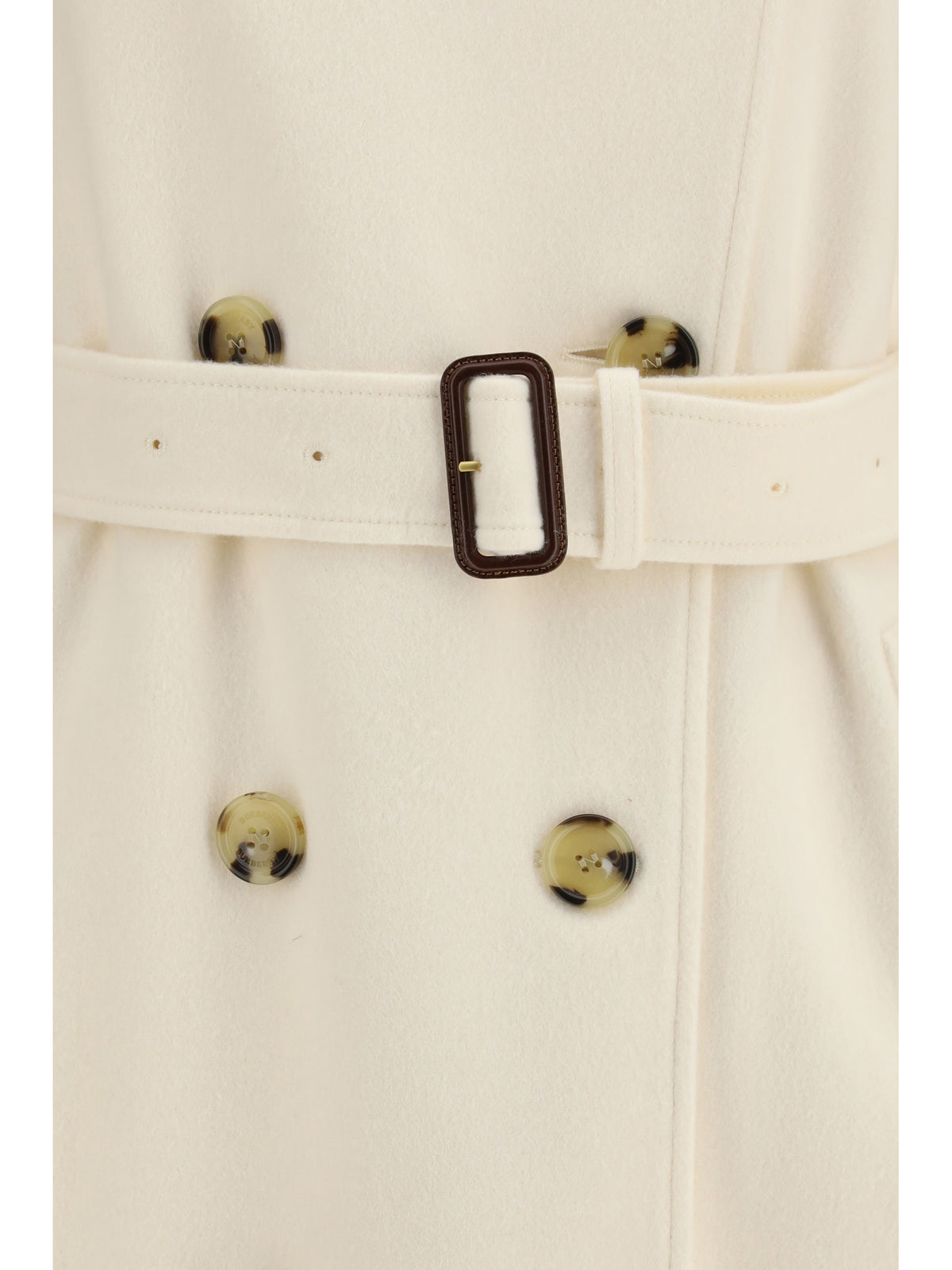 Burberry Women Long Kensington Cashmere Trench Coat