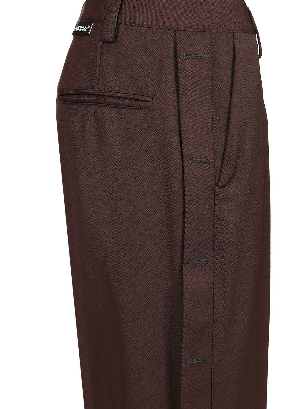 Off-White Women Wool Wide Leg Trousers
