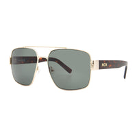 MCM Sunglasses Aviator Full Rim, Gold Frame and Green Lens MW000832N