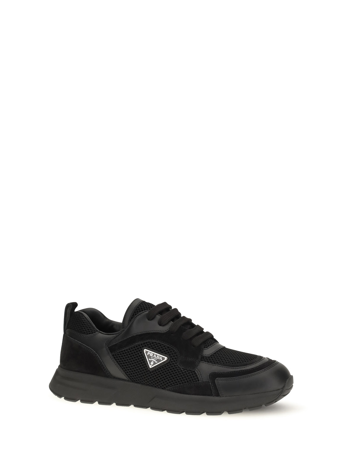 PRADA Prada Men Prax Leather And Fabric Sneakers