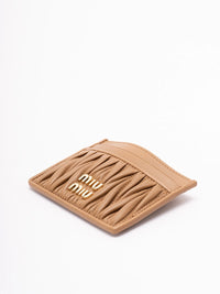 Miu Miu Women Matelassé Leather Card Holder