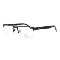 Lacoste Eyeglasses Rectangle Full Rim, Matte Black Frame and Clear Demo Lenses Lens L2237002