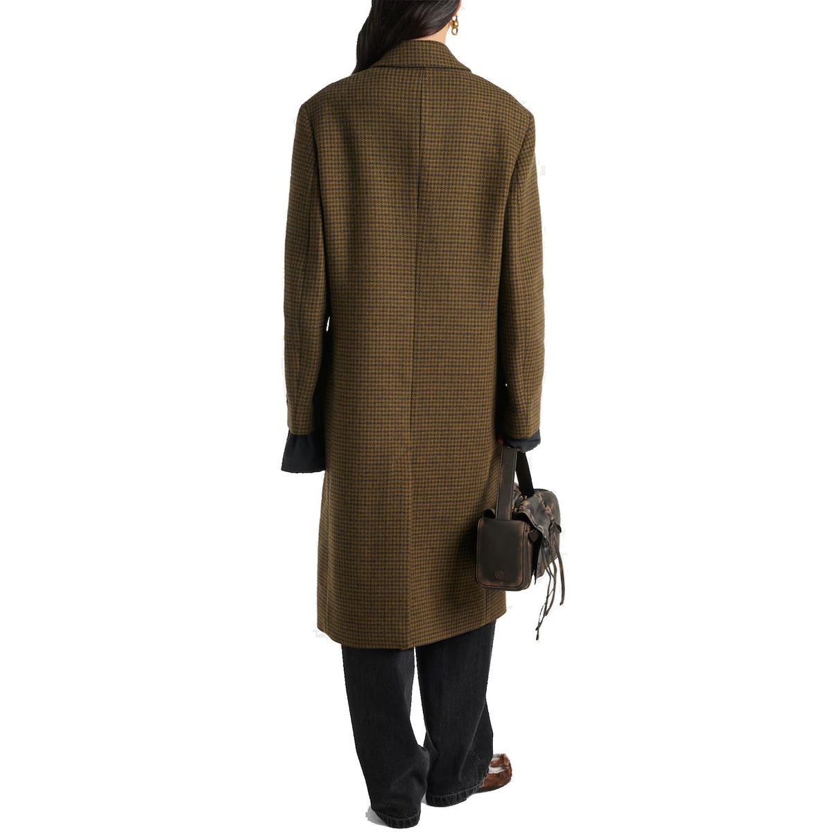Acne Studios Acne Studios Checked Double-Breasted Wool Blend Coat Women