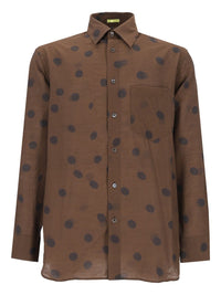Paul Smith Paul Smith Men Viscose And Wool Polka Dot Shirt