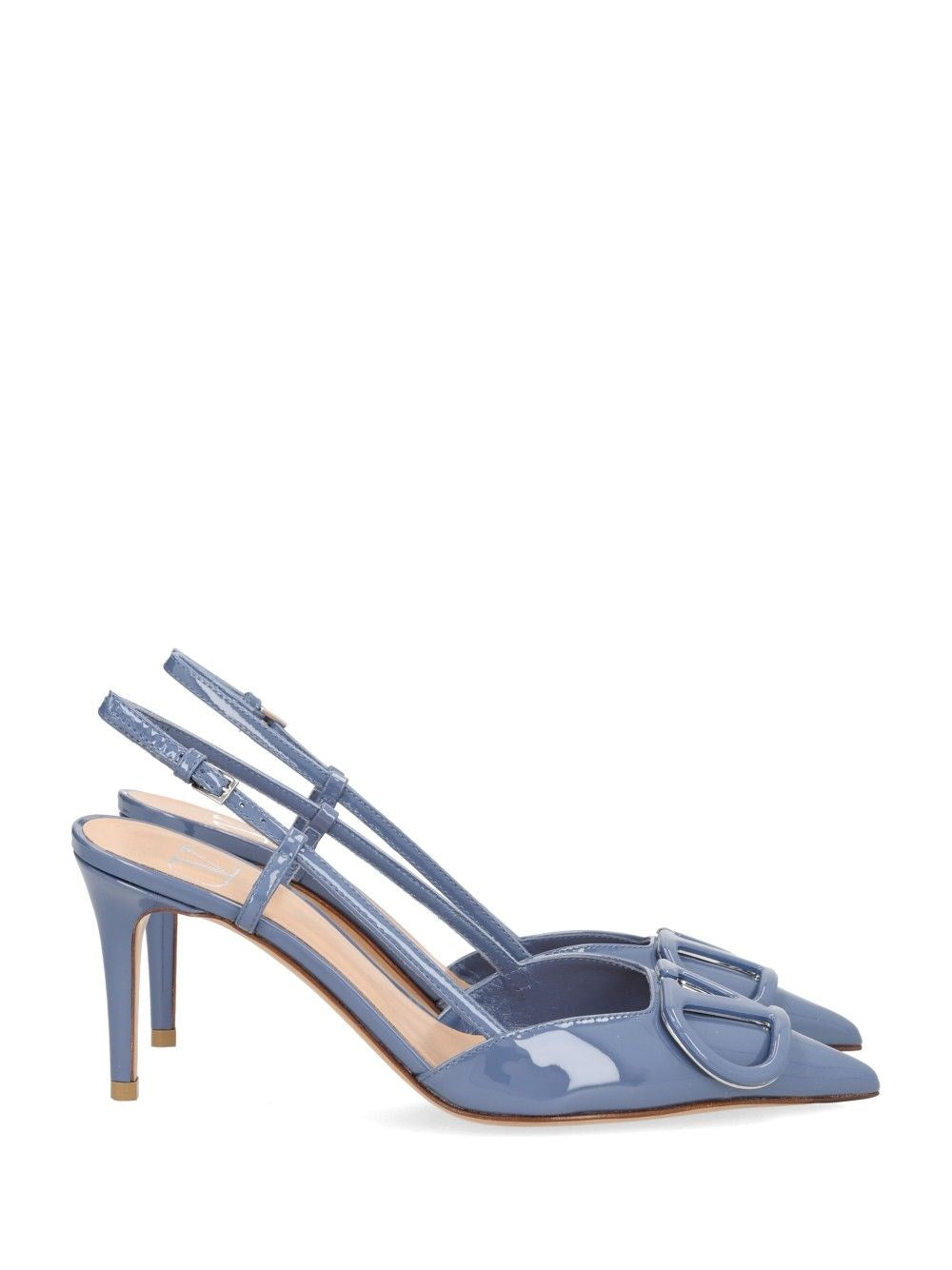 Valentino Garavani Women Vlogo Signature Patent Leather Slingback Pumps