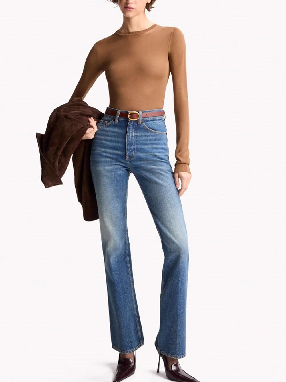 Saint Laurent Women Clyde High Rise Straight Jeans