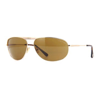 Tom Ford Tom Ford Sunglasses Geometric Full Rim, Shiny Rose Gold Frame and Brown Lens FT077428E