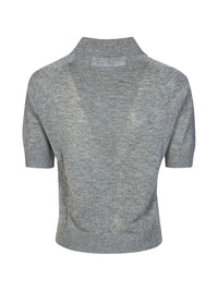 VICTORIA BECKHAM Lightweight Fine Guage Knitted Polo Top Women