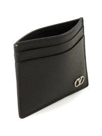 VALENTINO GARAVANI Vlogo Signature Garnet Calfskin Card Holder Women