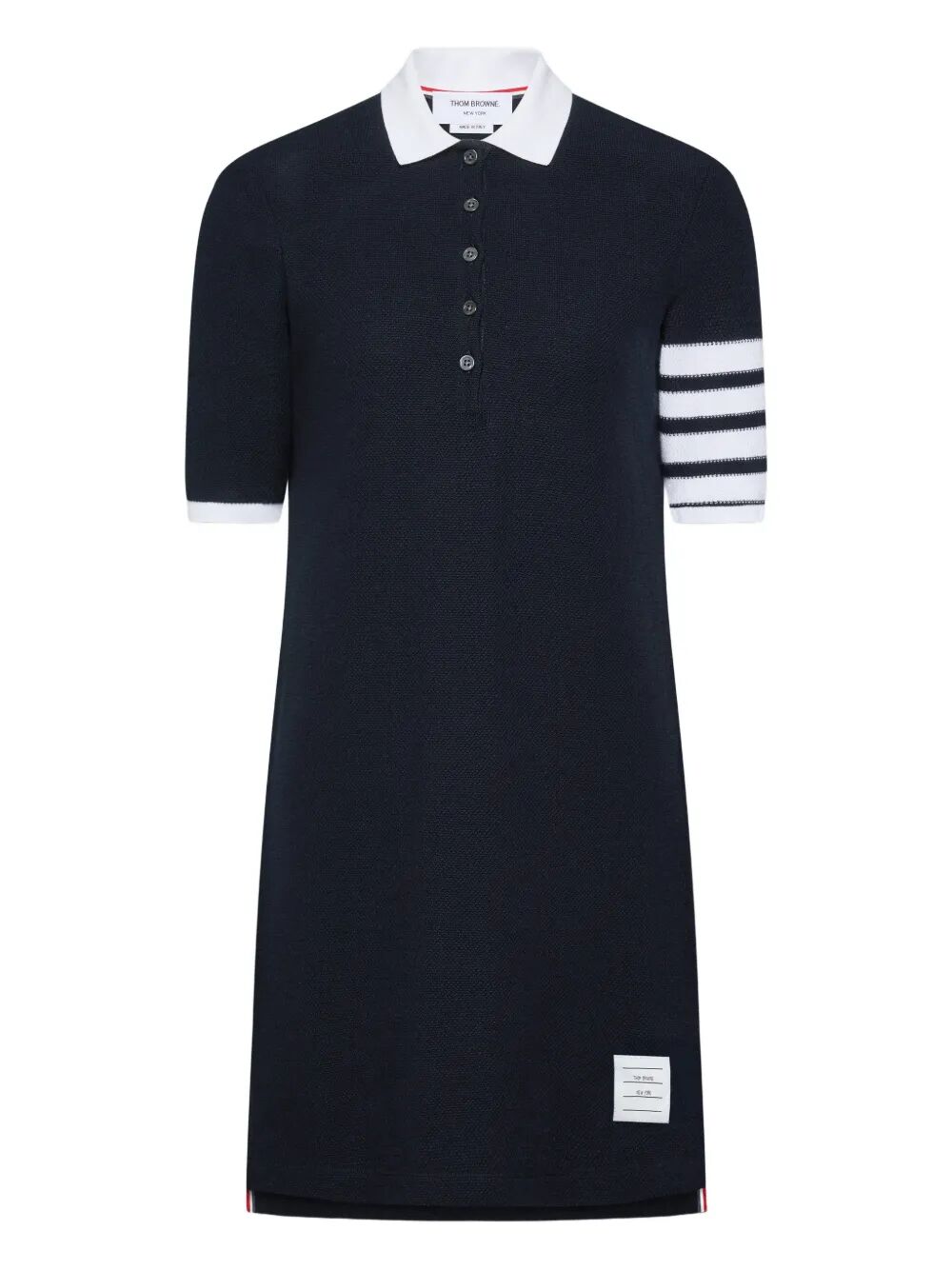 THOM BROWNE 4-Bar Cotton Piqué Polo Dress Women