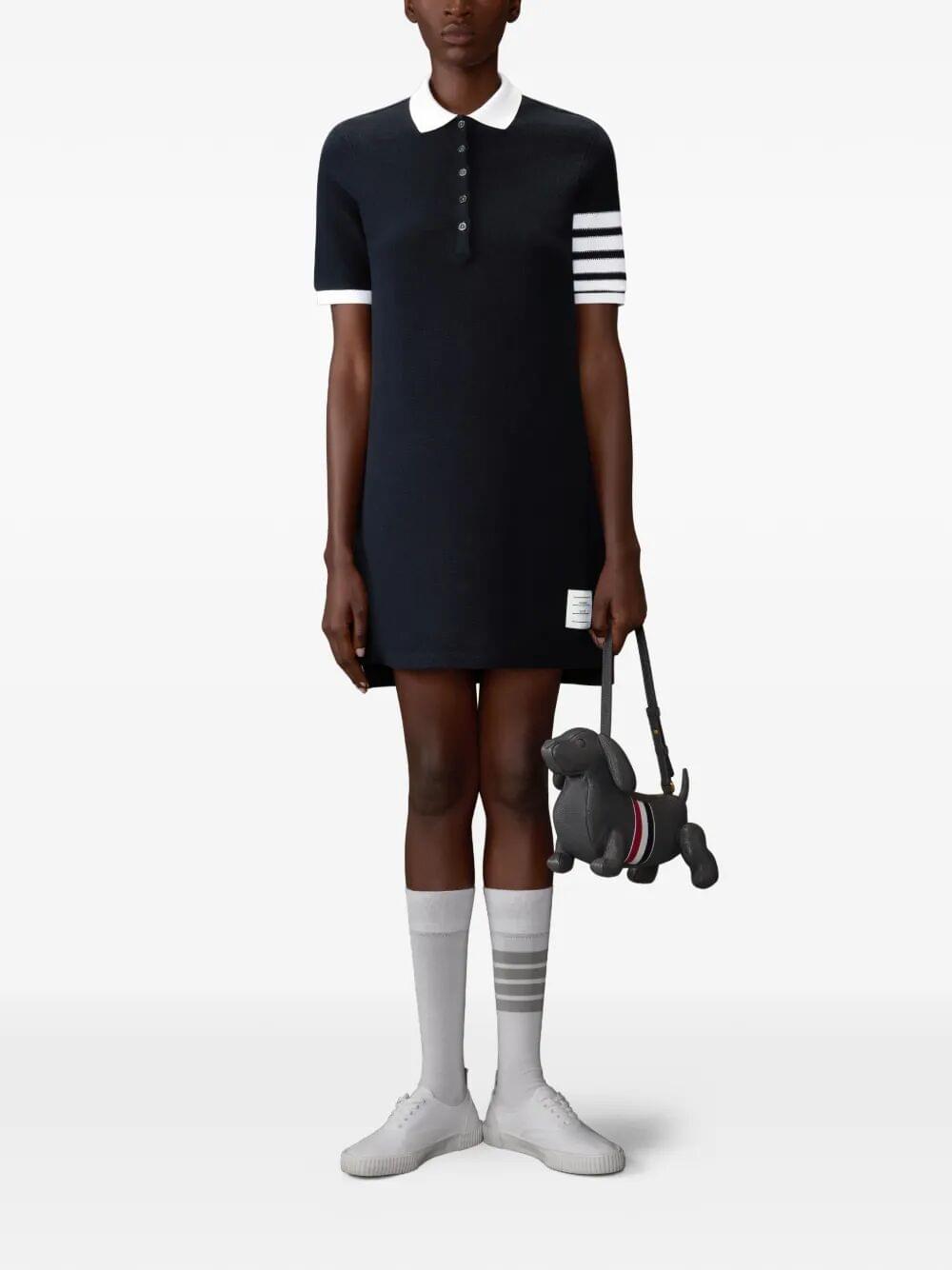 THOM BROWNE Thom Browne Women 4-Bar Cotton Piqué Polo Dress