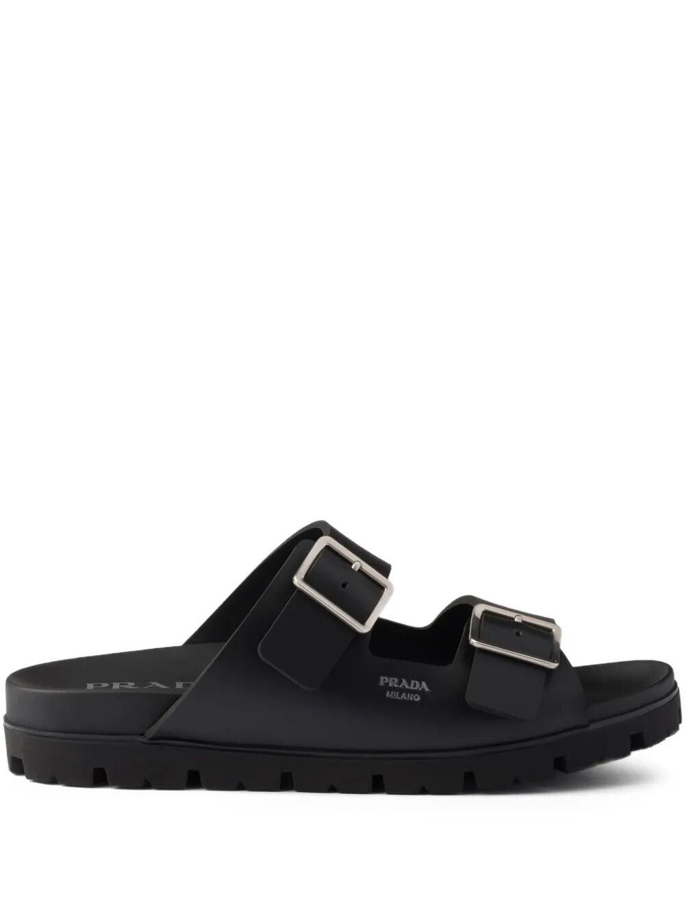 PRADA Prada Men Double-Strap Buckle Sandals