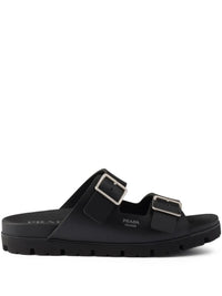 PRADA Prada Men Double-Strap Buckle Sandals