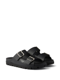 PRADA Prada Men Double-Strap Buckle Sandals