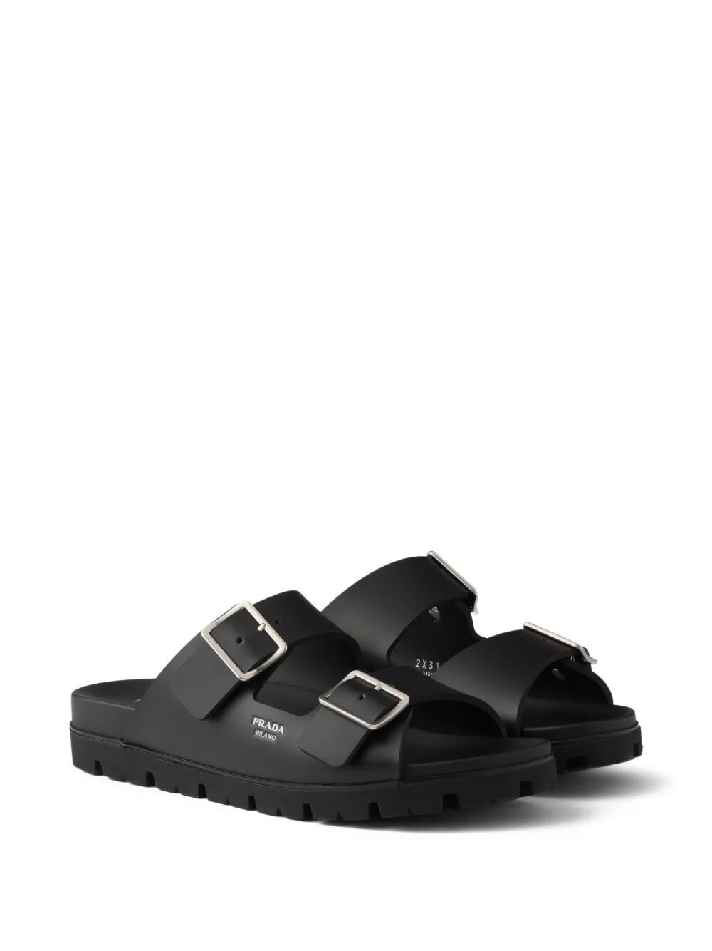 PRADA Double-Strap Buckle Sandals Women