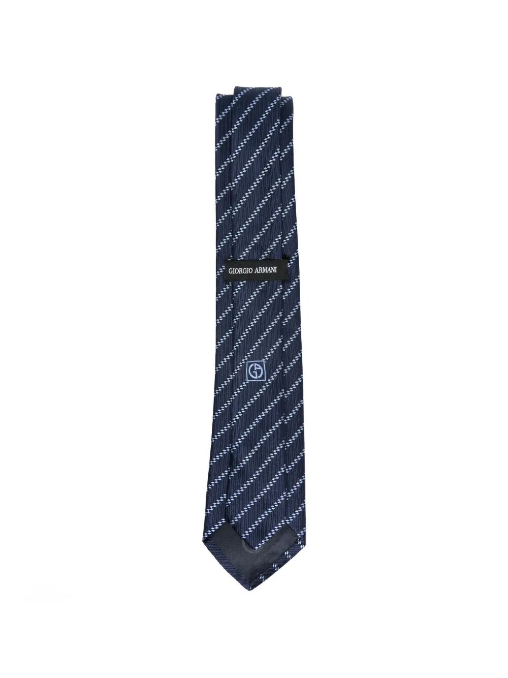 GIORGIO ARMANI Pure Silk Tie With Diagonal Jacquard Stripes Women