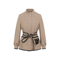 Valentino Caban Embroidered Logo Vg Jacket Women