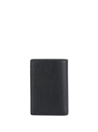 Saint Laurent Men Grain De Poudre Leather Bi-Fold Card Wallet