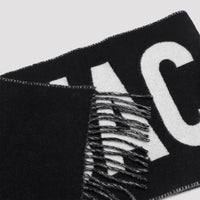 JACQUEMUS "L`Écharpe Jacquemus" In Lana Con Frange E Logo Women