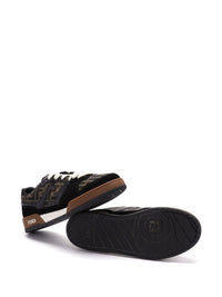 FENDI Fendi Men Ff Jacquard And Suede Fendi Match Sneakers