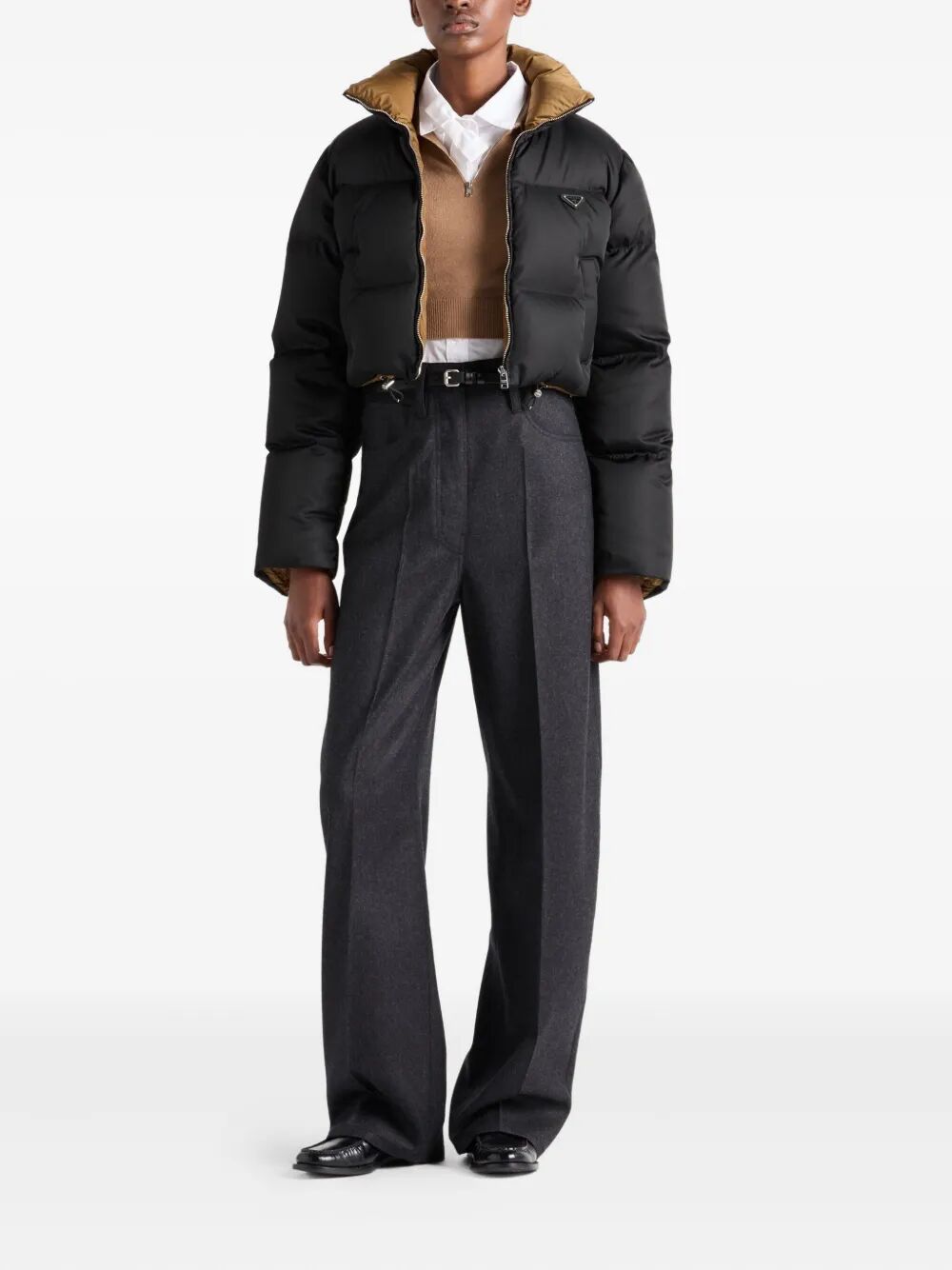 Prada Women Piumino Cropped In Re-Nylon