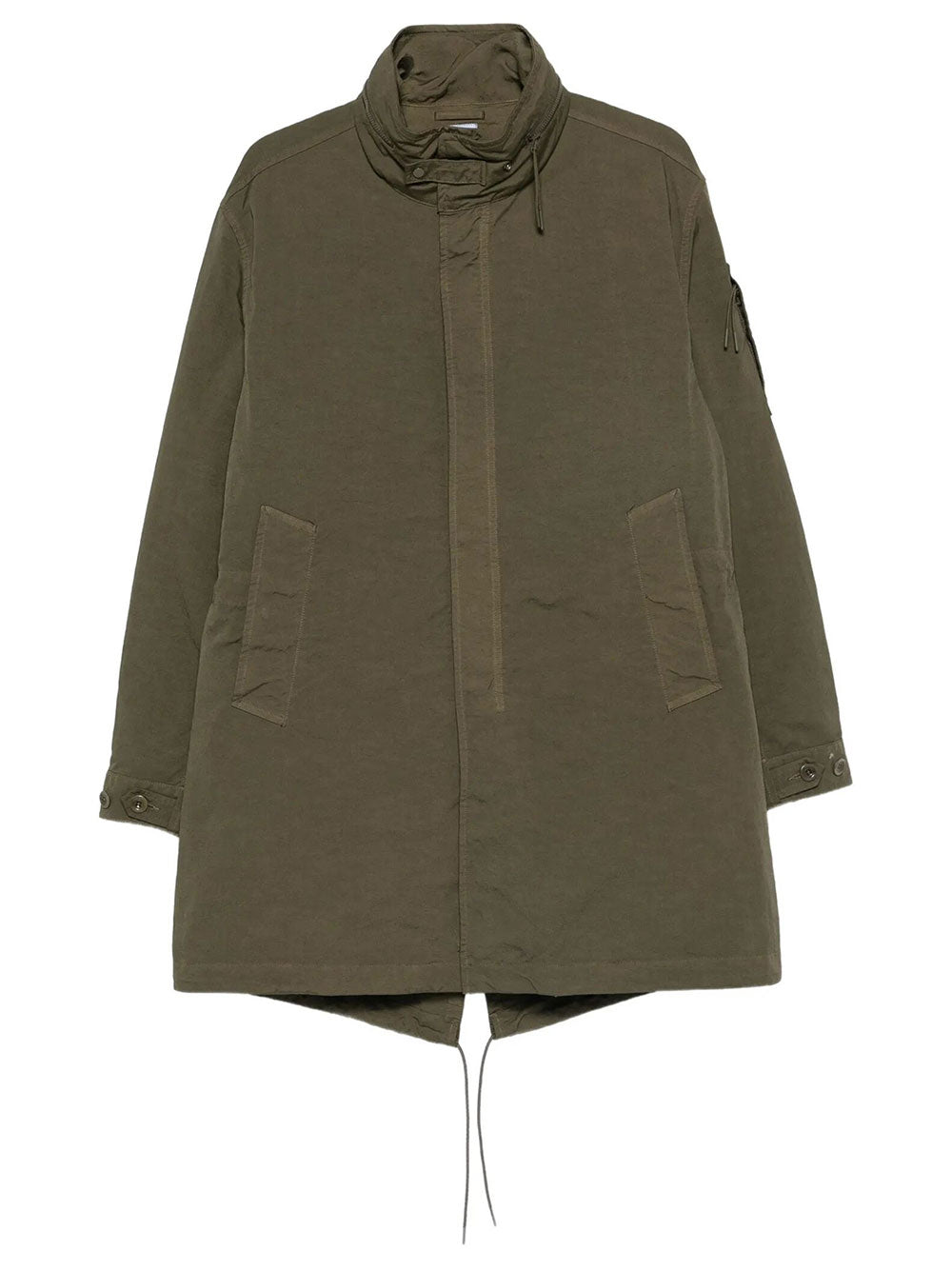 Parka "Fishtail" Con Cappuccio In Twill Left-Hand Women