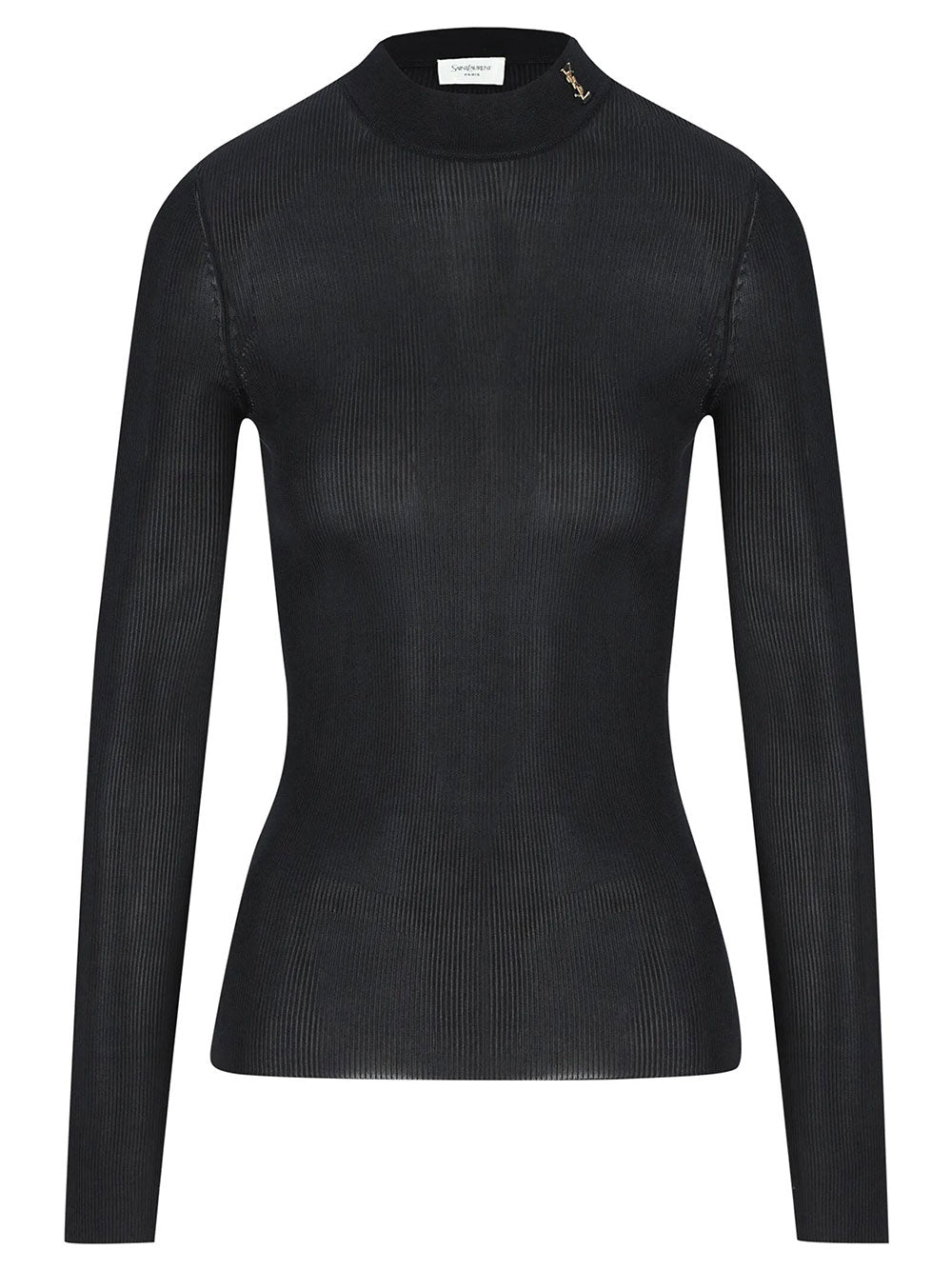 Saint Laurent Women Pullover A Coste In Seta