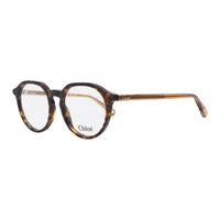 Chloe Eyeglasses Square Full Rim, Transparent Pink Frame and Clear Demo Lens Lens CH0012O006