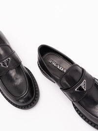 Prada Prada Men Aged Leather Loafers