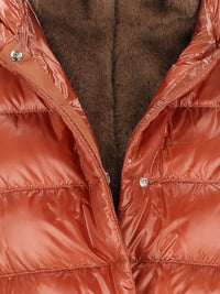Herno Women Short Puffer Jacket With Faux Fur Lining