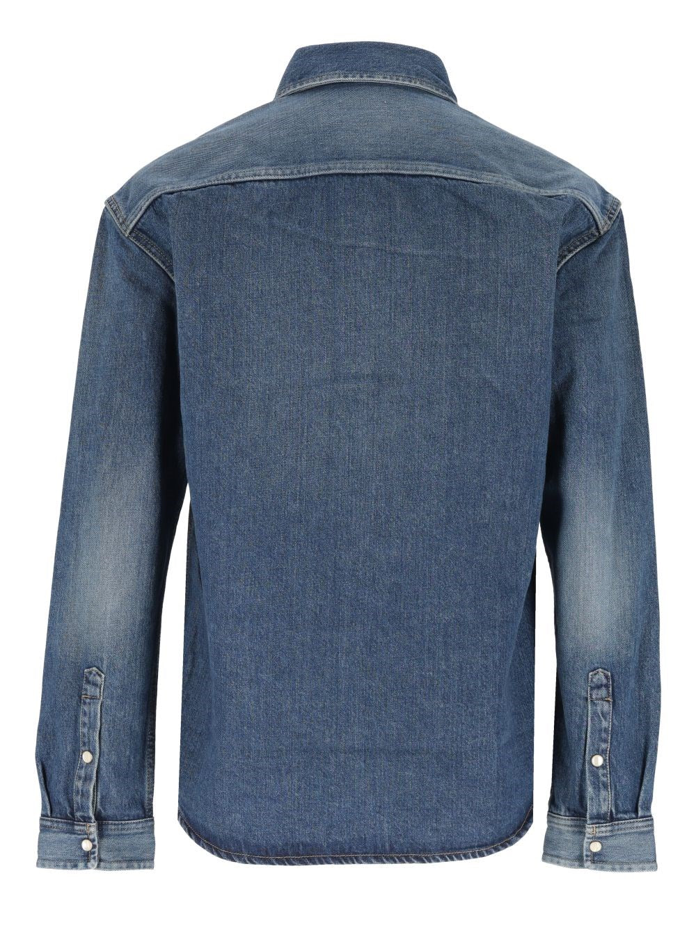 Saint Laurent Men Cassandre Denim Shirt