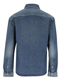 Saint Laurent Men Cassandre Denim Shirt