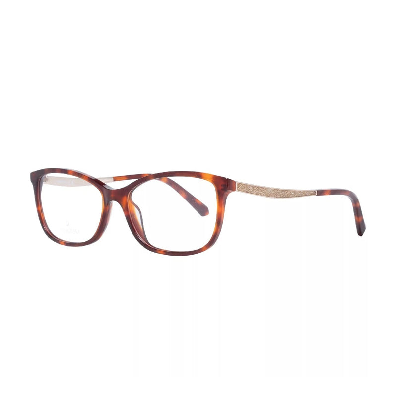 Swarovski Swarovski Eyeglasses Rectangle Full Rim, Dark Havana Frame and Clear Demo Lenses Lens SK5412052