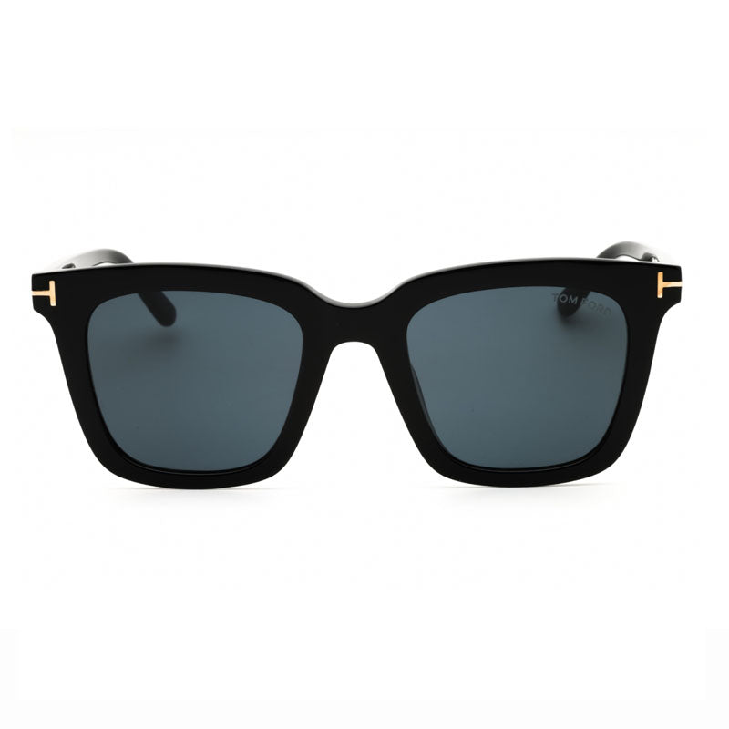 Tom Ford Sunglasses Square Full Rim, Shiny Black Frame and Smoke Lens FT0970-K01A