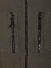 Stone Island Men Organic Cotton Ripstop Hooded Overshirt