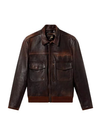 Golden Goose Men Leather Bomber Jacket