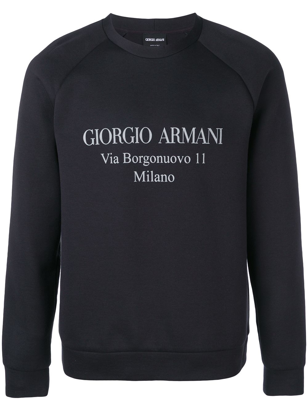 Giorgio Armani Men Borgonuovo 11 Cotton Double Jersey Sweatshirt