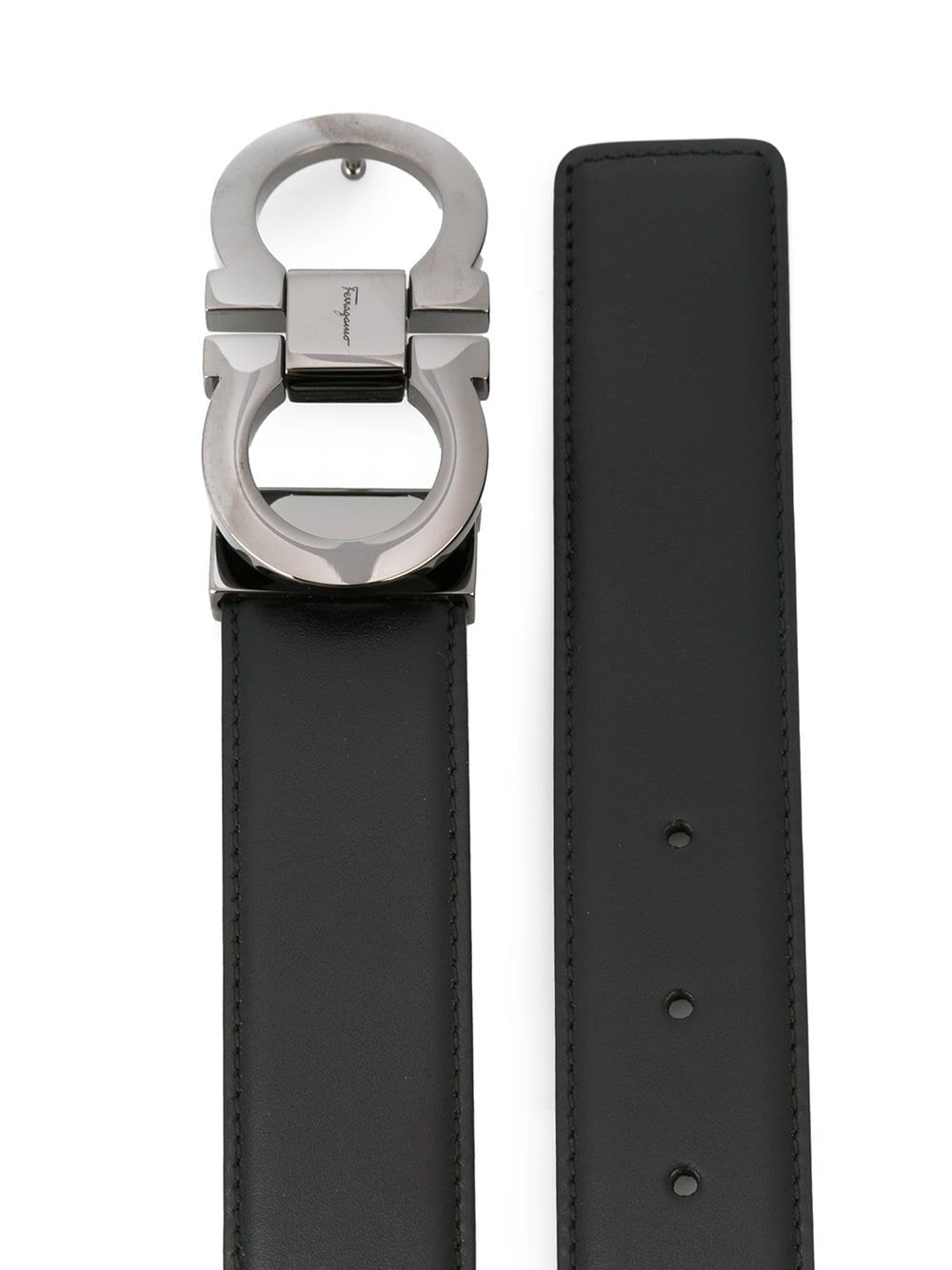 FERRAGAMO Ferragamo Men Smooth Leather Reversible Gancini Belt