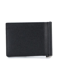 Saint Laurent Men Saint Laurent Paris Bill Clip Wallet In Grain De Poudre Leather