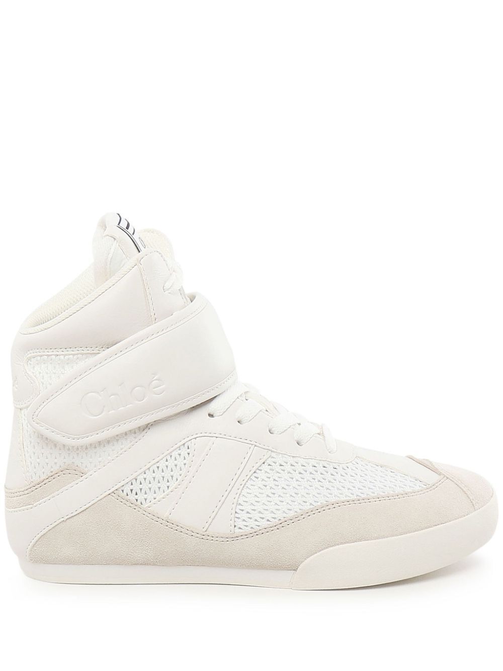 Mesh And Suede Kick High-Top Sneakers Women