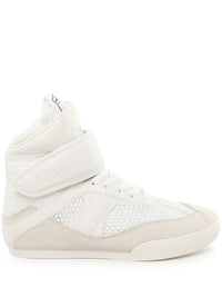 Mesh And Suede Kick High-Top Sneakers Women