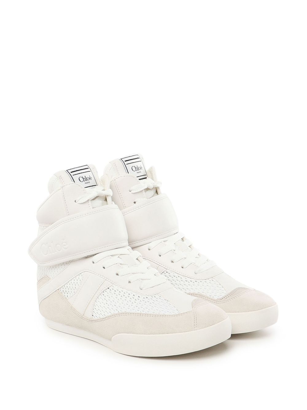 Mesh And Suede Kick High-Top Sneakers Women