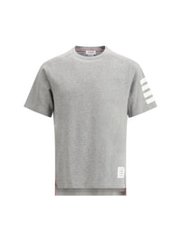 Thom Browne Men T-Shirt With Horizontal Bands