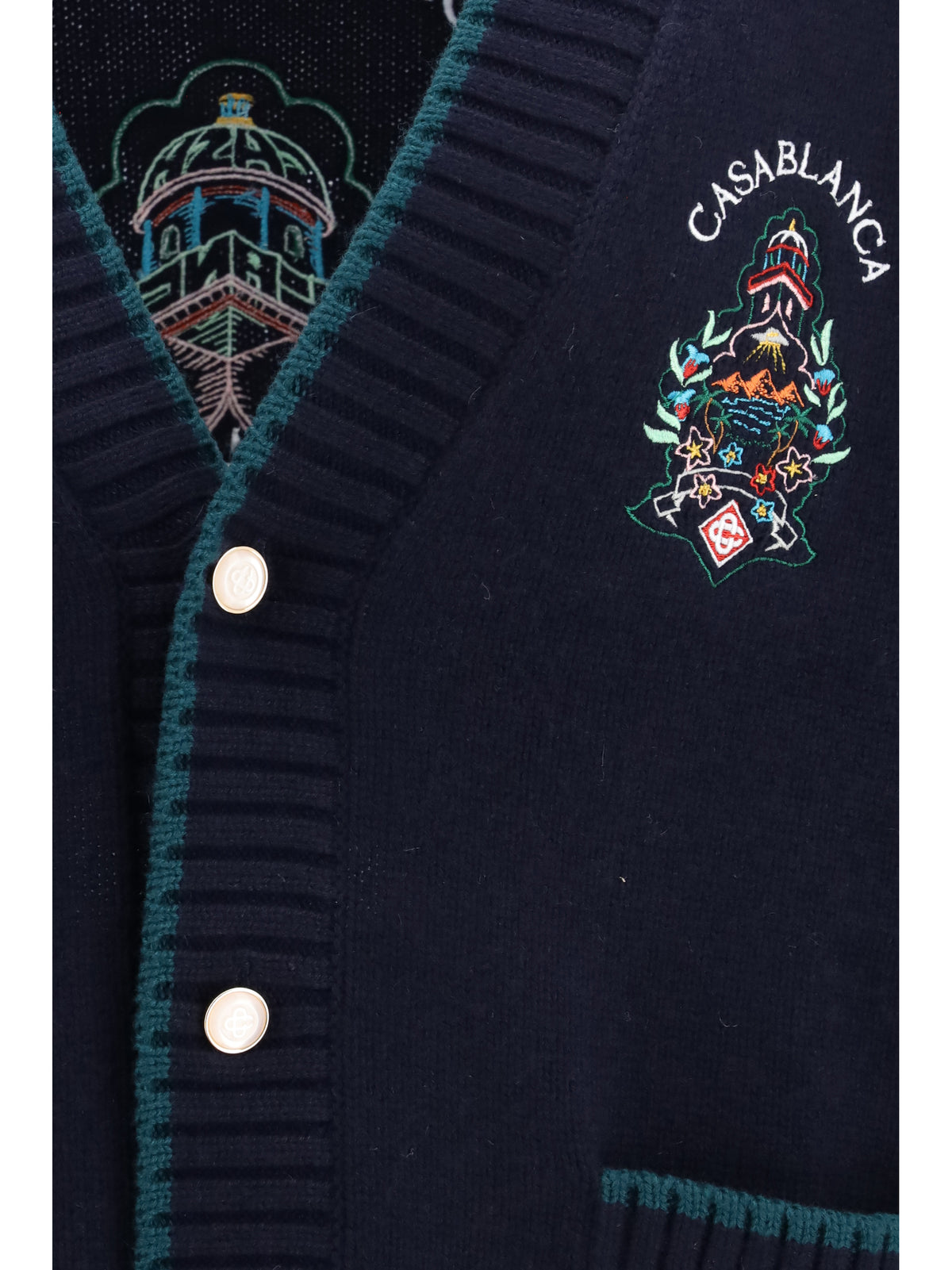 Casablanca Men Hotel Crest Cardigan